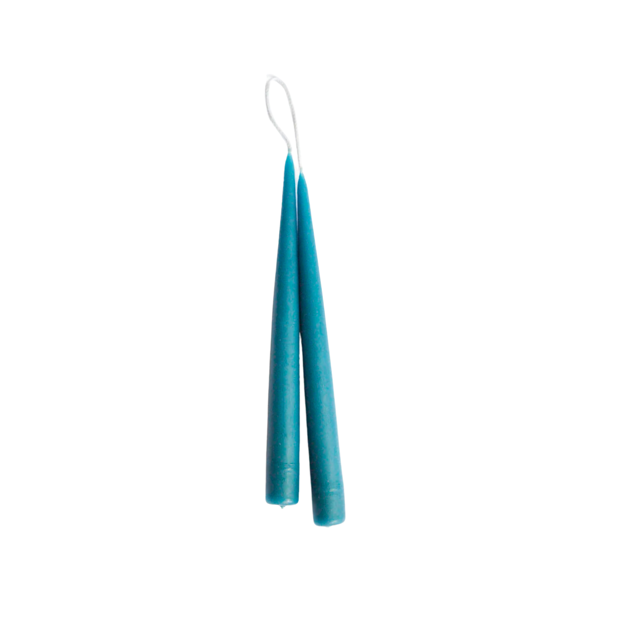 Hand Dipped Taper Candle - 13" - Peacock Blue